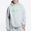 Sweats à capuche Slime coupe ample « Gris-vert » 674986TLVF21203