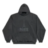Sweats à capuche « The Capital Of Fashion » coupe large « Black Faded » 803265TRVN41048