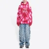 Sweats à capuche Tie-Dye pour la Saint-Valentin, coupe ample « Rouge » 675003TLVI86802