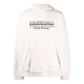 Sweats à capuche World Wide Logo Popover « Chalky White Black » 674986TLVA99054