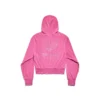 Sweats à capuche zippés ajustés BB Motel « Rose foncé » 791755TQVU85803