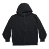 Sweats à capuche zippés avec boucle extérieure, coupe ajustée « Black Faded » 744454TOVF51055