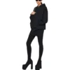 Sweats à capuche zippés avec boucle extérieure, coupe ajustée « Black Faded » 744454TOVF51055