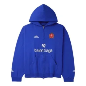 Sweats à capuche zippés avec logo « Bleu » 744457TSVG94011