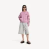 Sweats à capuche zippés Balenciaga Sacra Cœur pour femme, coupe moyenne, couleur vieux rose Sweats à capuche zippés Balenciaga Sacra Cœur pour femme, coupe moyenne, couleur vieux rose
