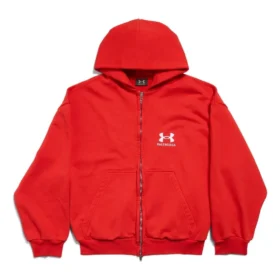 Sweats à capuche zippés Balenciaga x Under Armour « Red White » 803264TRVB86540 Sweats à capuche zippés Balenciaga x Under Armour « Red White » 803264TRVB86540