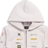 Sweats à capuche zippés Business English « Off White » 788243TQVH69016
