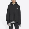 Sweats à capuche zippés coupe ample « Noir » 674719TLVB49034