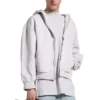 Sweats à capuche zippés dans le dos, coupe classique « Dirty White baby-pink » 803264TSVP12420