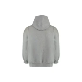 Sweats à capuche zippés en jersey de coton vieilli « Grey » 744454TOVV91241