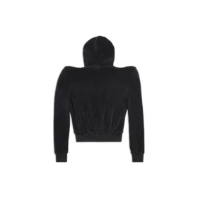 Sweats à capuche zippés à encolure ronde « Black » 767880TNV611000