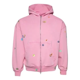 Sweats à capuche zippés « Fruity » « Faded Dirty Pink » 803264TRVS59568