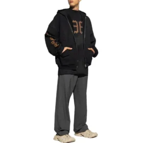 Sweats à capuche zippés Heavy Metal « Noir » 744455TOVD81055