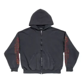 Sweats à capuche zippés Offshore, coupe moyenne « Black Faded » 770939TPVM91568
