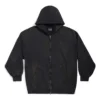 Sweats à capuche zippés Paris, coupe ajustée « Black Faded » 744454TOVI41055