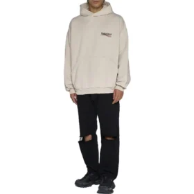 Sweats à capuche zippés « Political Campaign » « Light Beige » 739024TKVI99711