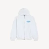 Sweats à capuche zippés pour femme, motif esquissé, blanc Sweats à capuche zippés pour femme, motif esquissé, blanc