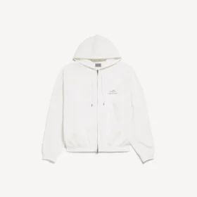 Sweats à capuche zippés pour homme, couleur blanche