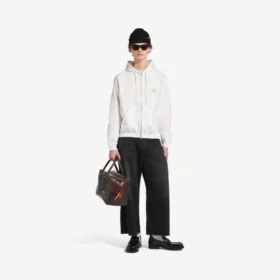Sweats à capuche zippés pour homme, couleur blanche
