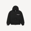 Sweats à capuche zippés pour homme « DIY Balenciaga Back » à coupe classique, en noir