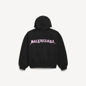 Sweats à capuche zippés pour homme « DIY Balenciaga Back » à coupe classique, en noir