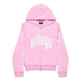 Sweats à capuche zippés sans logo, coupe ajustée « Rose clair et blanc » 788243TQVK55708 Sweats à capuche zippés sans logo, coupe ajustée « Rose clair et blanc » 788243TQVK55708