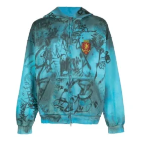 Sweats à capuche zippés Skater, coupe moyenne « Blue Sky » 744457TOVA84900