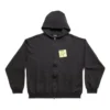 Sweats à capuche zippés Sticky Note, coupe moyenne « Black Faded » 744457TOVD31055