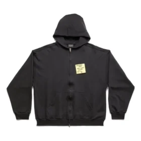 Sweats à capuche zippés Sticky Note, coupe moyenne « Black Faded » 744457TOVD31055 Sweats à capuche zippés Sticky Note, coupe moyenne « Black Faded » 744457TOVD31055