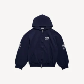 Sweats à capuche zippés WFP pour homme, coupe classique, bleu marine