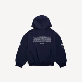 Sweats à capuche zippés WFP pour homme, coupe classique, bleu marine