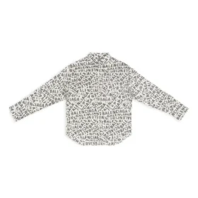 T-shirt ample à bandes logo sur toute la surface « Gris » 662983TML201240