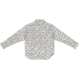 T-shirt ample à bandes logo sur toute la surface « Gris » 662983TML201240