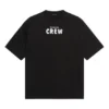T-shirt ample à manches courtes avec impression sur le devant, noir 620941TIV741070