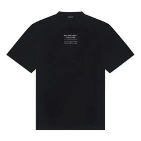 T-shirt ample à manches courtes en maille FW21, noir 651795TJV900107 T-shirt ample à manches courtes en maille FW21, noir 651795TJV900107