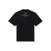 T-shirt ample à manches courtes en maille FW21, noir 651795TJV900107