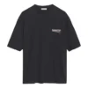 T-shirt ample à manches courtes noir avec impression du logo 641655TIV521070