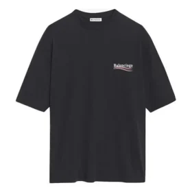 T-shirt ample à manches courtes noir avec impression du logo 641655TIV521070 T-shirt ample à manches courtes noir avec impression du logo 641655TIV521070