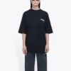 T-shirt ample à manches courtes noir avec impression du logo 641655TIV521070