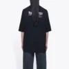 T-shirt ample à manches courtes noir avec impression du logo 641655TIV521070
