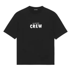 T-shirt ample à manches courtes pour homme Balenciaga, motif alphabétique, noir 612966TIV241070 T-shirt ample à manches courtes pour homme Balenciaga, motif alphabétique, noir 612966TIV241070
