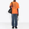T-shirt avec logo Languages « Orange Noir » 641614TJVI37513