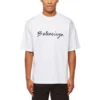 T-shirt avec logo script « Blanc/Noir » 612966TMVB49040