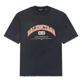 T-shirt Balenciaga, coupe moyenne « Noir » 612966TLVJ11074