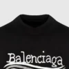 T-shirt Balenciaga dessiné à la main « Black » 641675TNVE71197