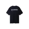 T-shirt Balenciaga dessiné à la main, coupe large « Noir » 641675TOVO51070