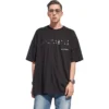 T-shirt Balenciaga dessiné à la main, coupe large « Noir » 641675TOVO51070