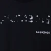 T-shirt Balenciaga dessiné à la main, coupe large « Noir » 641675TOVO51070