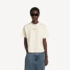 T-shirt Balenciaga pour femme, coupe moyenne, avec motif « Balenciaga Back » en crème