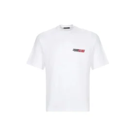 T-shirt Balenciaga pour homme à col rond et manches courtes, blanc 612966TIVD19000 T-shirt Balenciaga pour homme à col rond et manches courtes, blanc 612966TIVD19000